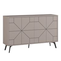 aparador 4 puertas y puertas decoradas l123 cm - topo
