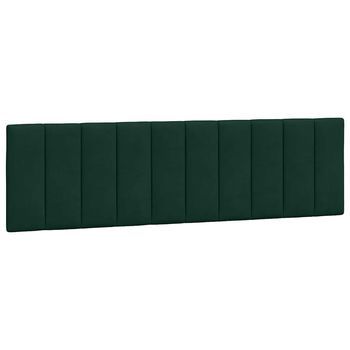 Cabecero De Cama | Panel De Cabecero | Decoración De Pared Acolchado Terciopelo Verde Oscuro 180 Cm