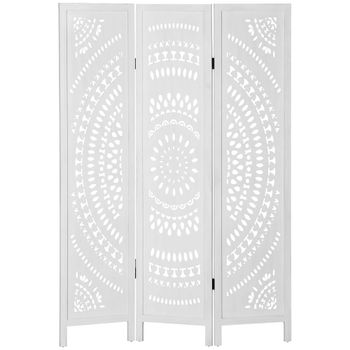 Biombo separador 120x1.6x170 cm blanco