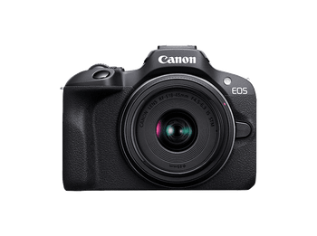 Cámara EVIL - Canon EOS R100 + Objetivo RF-S 18-45mm SD de 64GB, 24.1 megapíxel, 7.5 cm, Wi-Fi, Negro
