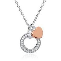 cadena corazon de plata 925 con circonita grabable