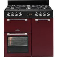 leisure cookmaster ck90f232r dual fuel range cooker - red red
