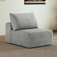 sillon gris de pana 70  95  83 cm una plaza y sin montaje