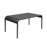 mesa de centro de jardin bistro de acero 90cm antracita