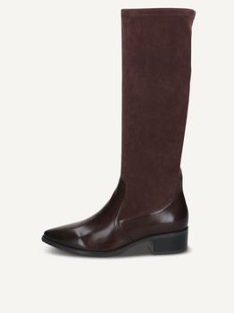 CAPRICE Boots, brown, made of Leather and synthetic with Block heel, Size 37.5