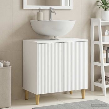 Vidaxl Mueble De Lavabo Para Baño Arnhem Blanco 59,5 X 31,5 X 59 Cm