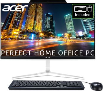 ACER Aspire Z24 23.8 All-in-One PC - Intelu0026regCore i7, 1 TB HDD & 256 GB SSD, Silver, Silver