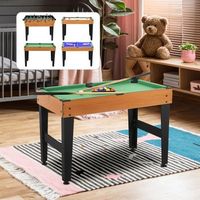 mesa multijuegos de mdf acero homcom 107x61x845 cm natural y negro