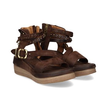 A.s.98 Sandalias Con Plataforma Mujer - Marrón Talla 39