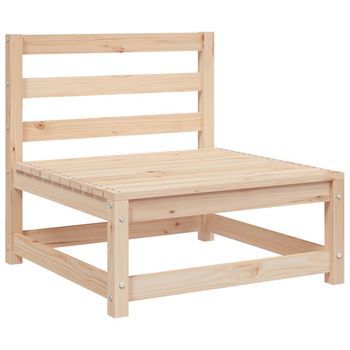 Sofá Jardín | Sofá De Exterior Sin Reposabrazos Madera Maciza De Pino 70x70x67 Cm