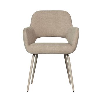 Lote de 2 sillas de mesa de tela - beige