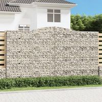cesta gaviones  gavion para piedras  gavion decorativo forma arco hierro galvanizado 400x50x220240 cm cfw369317