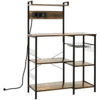 estante de cocina 90x42x130 cm marronrustico