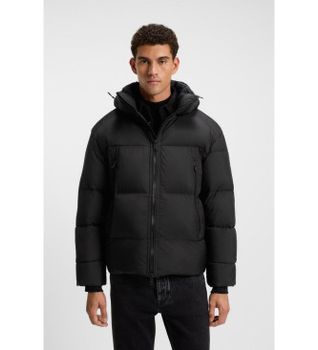BOSS para hombre. 50543618 Abrigo Orbok negro (56), Casual, Poliéster