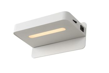 Lámpara de cabecera de metal con 1 led integrado, blanco