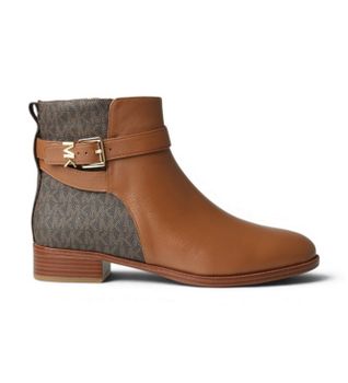 Michael Kors para mujer. 40T6RCFE6L Botines de Piel Rachel marrón (41), 1 a 3cm, Cremallera, Casual, Clásico