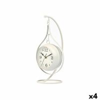 reloj de mesa colgante blanco metal 18 x 33 x 17 cm 4 unidades