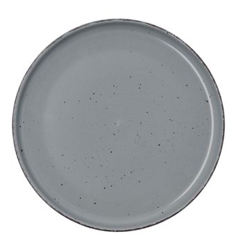 Plato cerámica gris decorado 26,5 cm