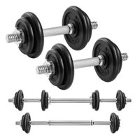 juego de mancuernas ajustables fitness tipor  negro