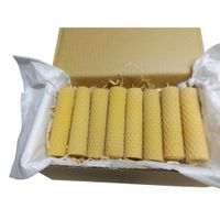 velas de miel de abeja para rituales cera pura 100 - hechas a mano - rara avis - origen espana - medidas 10 cm x 2 cm