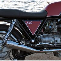 silenciador de escape moto guzzi serie grossa teste quadre mass cafe racer par