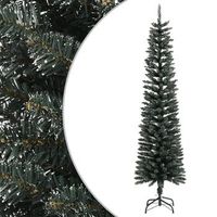 arbol navidad  decoraciones de navidad artificial estrecho con soporte pvc verde 210 cm cfw502972