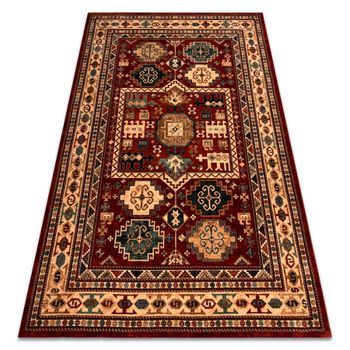 Alfombra De Lana Kashqai 4306 300 Oriental, Marco Terracota / Beige 80x160 Cm