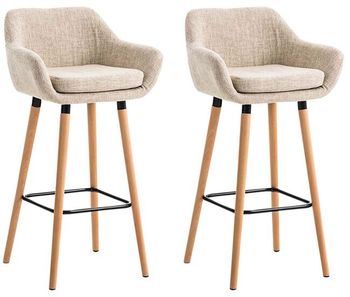 Set de 2 taburetes grant en tela 46x55x99 cm