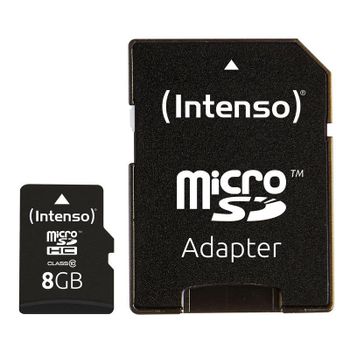 Tarjeta de memoria Intenso 8GB MicroSDHC Clase 10 resistente negra