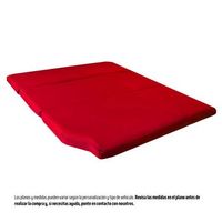 colchon para volkswagen california confortline - 8cm de grosor con hr 30kgm3 y 3cm de viscoelastica - rojo