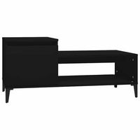 mesa de cafe - mesa de centro madera contrachapada negro 100x50x45 cm