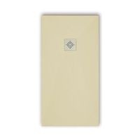 plato de ducha pizarra pure crema  100x100 cm rejilla inox