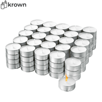 krown - velas de te 3050100200300500 unidades tealights con funda de aluminio sin aroma color blanco economicas envio rapido