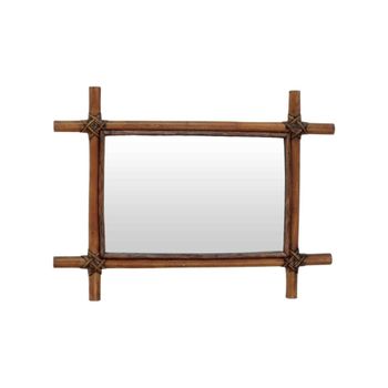 Espejo rectangular de ratán 59 x 44 cm