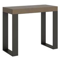 consola extensible 90x40196 cm tecno small gris paloma estructura antracita