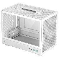 deepcool ch160 mini tower itx cristal templado usb-c blanca