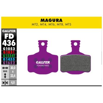 GALFER | Pastillas De Freno E-Bike Compatible Magura-Campagnolo  FD436G1652  - Las nuevas pastillas de freno GALFER G1652, llegan al mercado para mejorar los actuales problemas de frenada que tienen