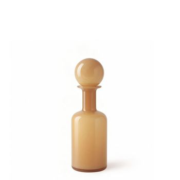 Jarrón decorativo de vidrio beige h34