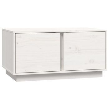 Mesa De Centro，mesa Auxiliar，mesa De Café Madera Maciza De Pino Blanco 80x50x40 Cm