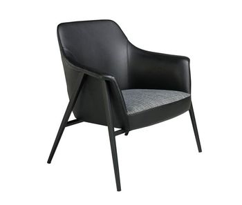 Angel cerda sillón tela gris y polipiel negro
