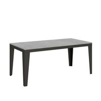 mesa extensible 90x180440 cm flame evolution cemento estructura antracita