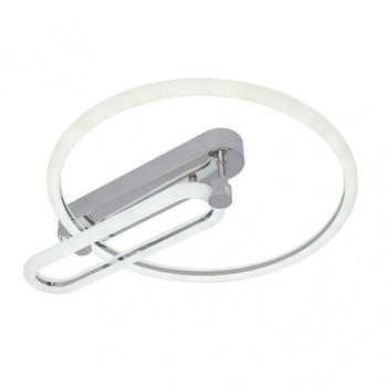 Plafon 57w 3000k, 4000k, 6500k cromo adhara 8x49x40cm 7695lm regulable, memoria y c. remoto