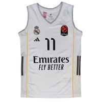 camiseta mario hezonja real madrid baloncesto primera equipacion adidas 2025-26 blanca