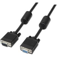 ociodual cable svga machohembra con ferrita 3m negro