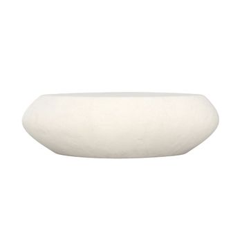 Mesa baja ovalada crudo, fibra de arcilla efecto hormigón 105 cm