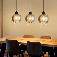 lampara colgante de comedor 3 llamas e27 cristal ruachgrau lampara colgante de dormitorio zmh