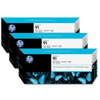 hp 91 photo black original ink cartridge with vivera ink 3 pack