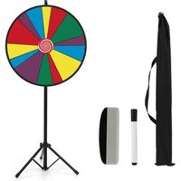 30 ruleta de la suerte ruleta de juego ajustable con soporte tripode de metal costway 76 x 52 x 140 cm