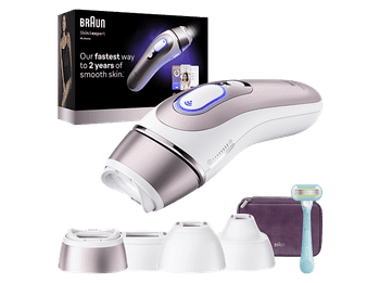 Depiladora IPL - Braun Luz Pulsada Smart Skin i·Expert PL7431, Depilación en casa, Con App e IA, SmartSkinProtect, Cabezal Flex + 3 cabezales