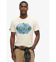 superdry para hombre m1012018a camiseta grafica workwear gasoline blanco roto xxl casual algodon manga corta